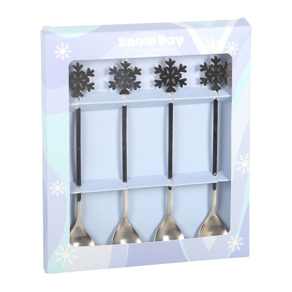 Set de 4 Cucharillas Copo de Nieve