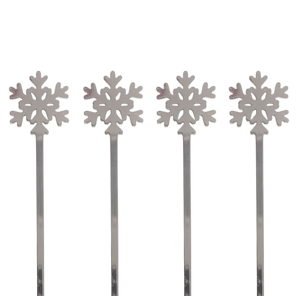 Set de 4 Cucharillas Copo de Nieve