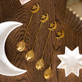 Set de 4 Cucharillas Doradas Luna y Estrella