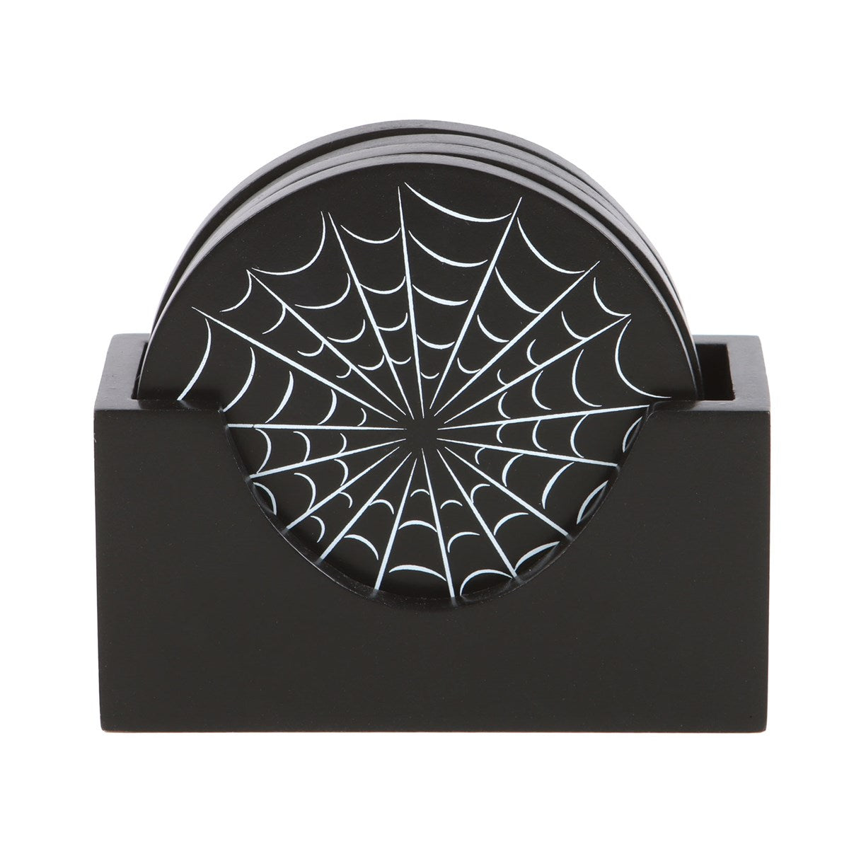 Set de 4 Posavasos Telaraña con Soporte