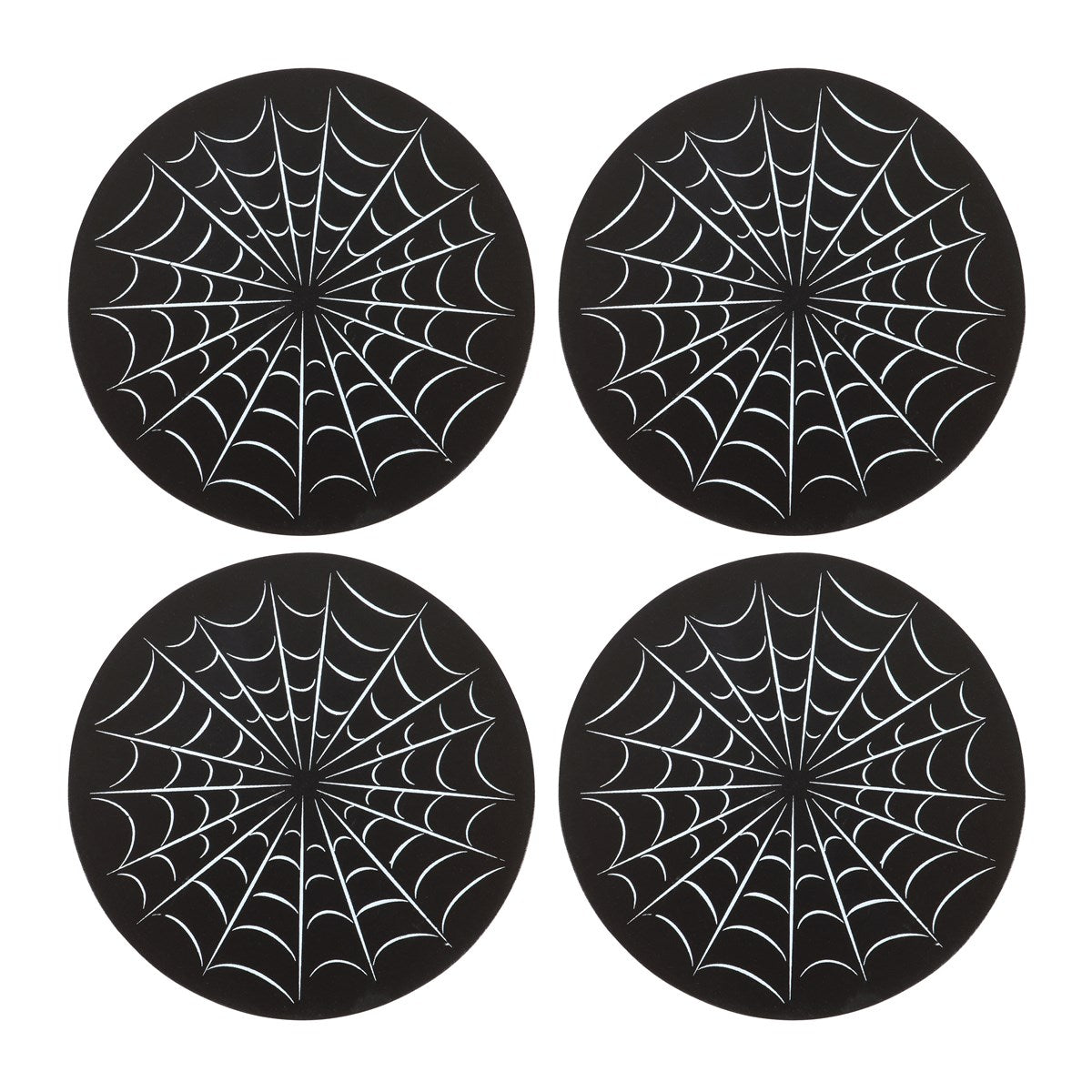 Set de 4 Posavasos Telaraña con Soporte