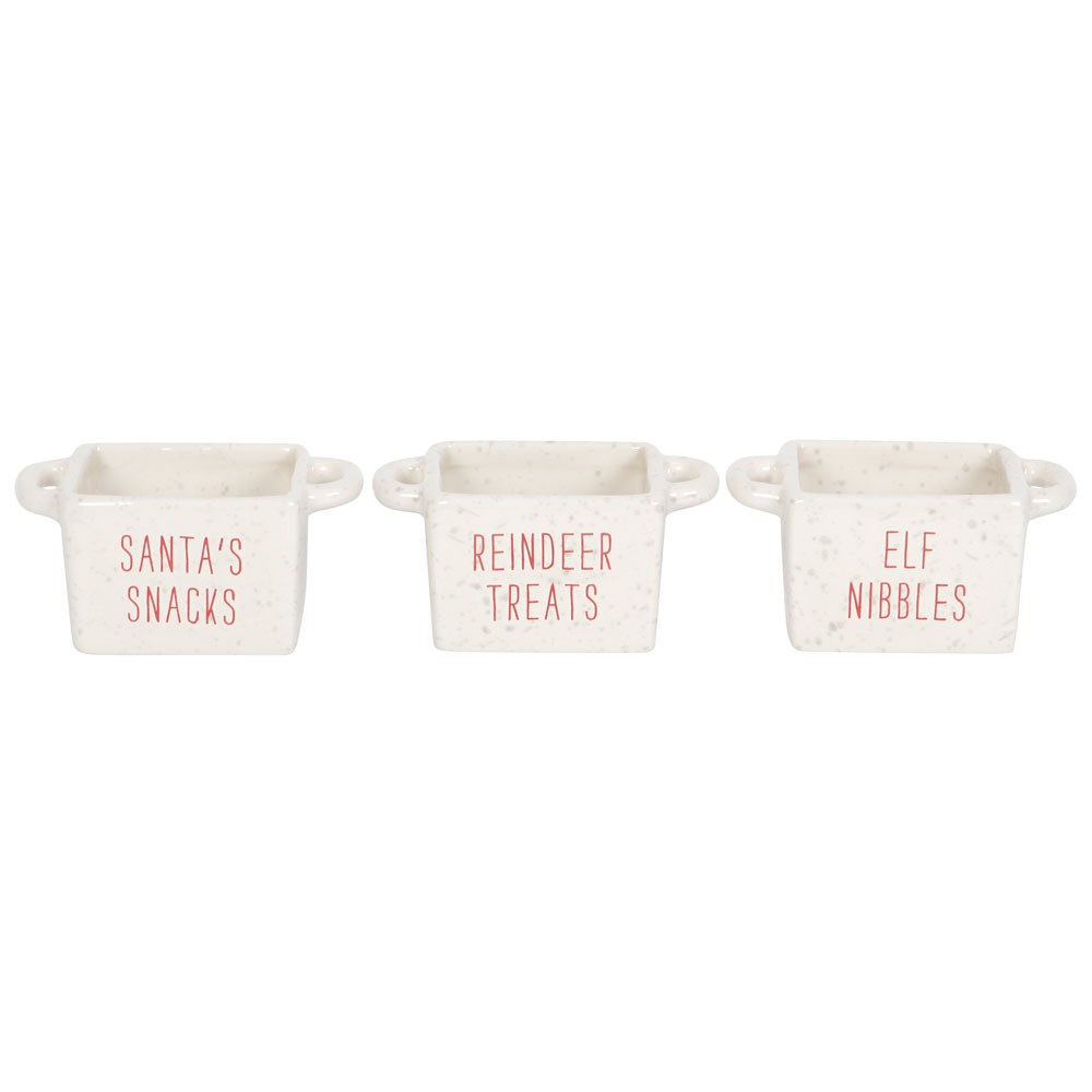 Set de 3 cuencos para picoteo Navidad Blanca AMI HOME