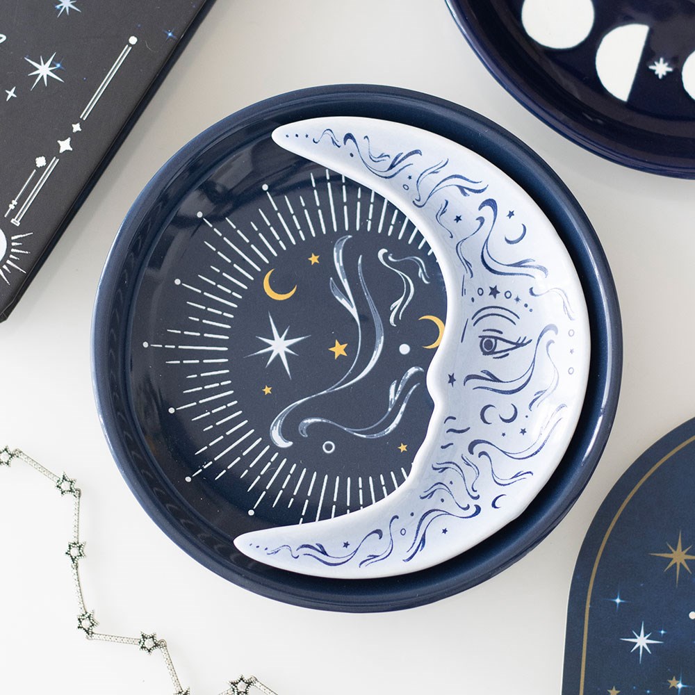 Set de 2 Platitos Apilables "Luna Azul"