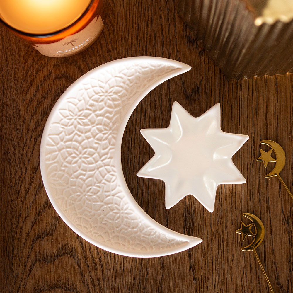 Set de 2 Platitos "Luna y Estrella"