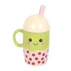 Taza Bubble Tea Kawaii con Tapa