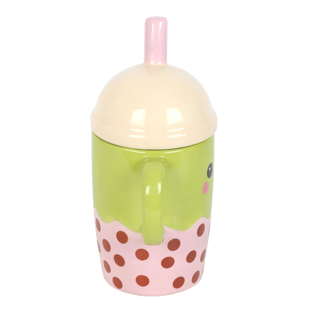 Taza Bubble Tea Kawaii con Tapa