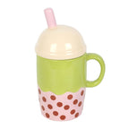 Taza Bubble Tea Kawaii con Tapa