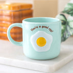 Taza Huevo Frito azul