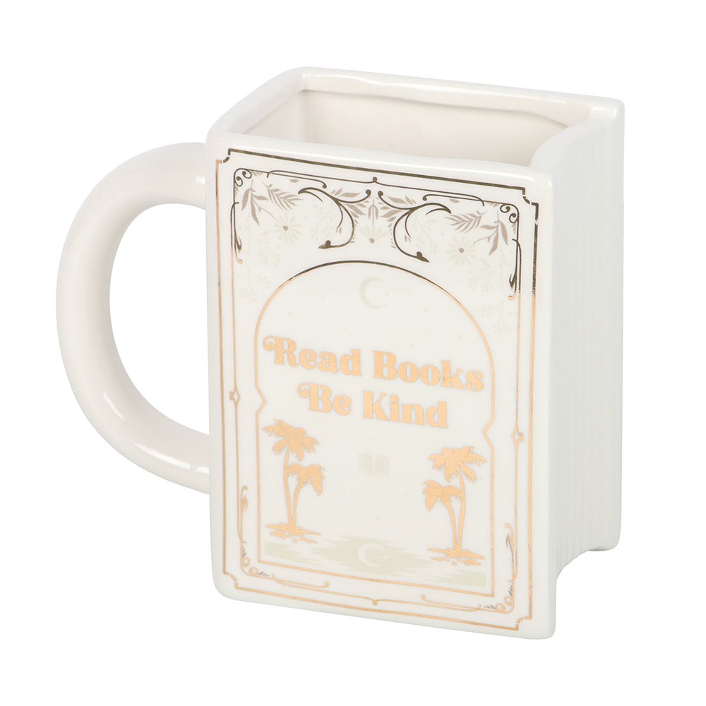 Taza Libro Read Books Be Kind Blanca