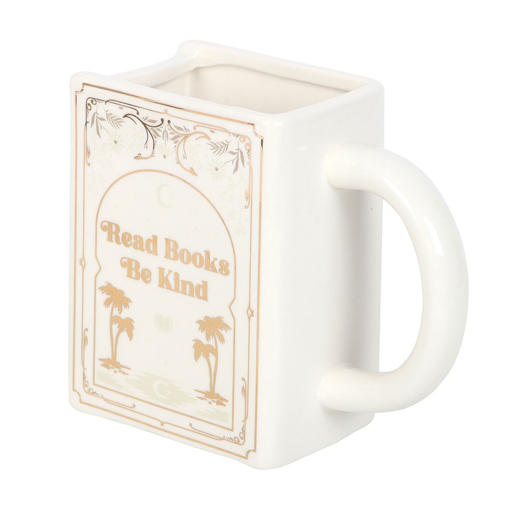 Taza Libro Read Books Be Kind Blanca