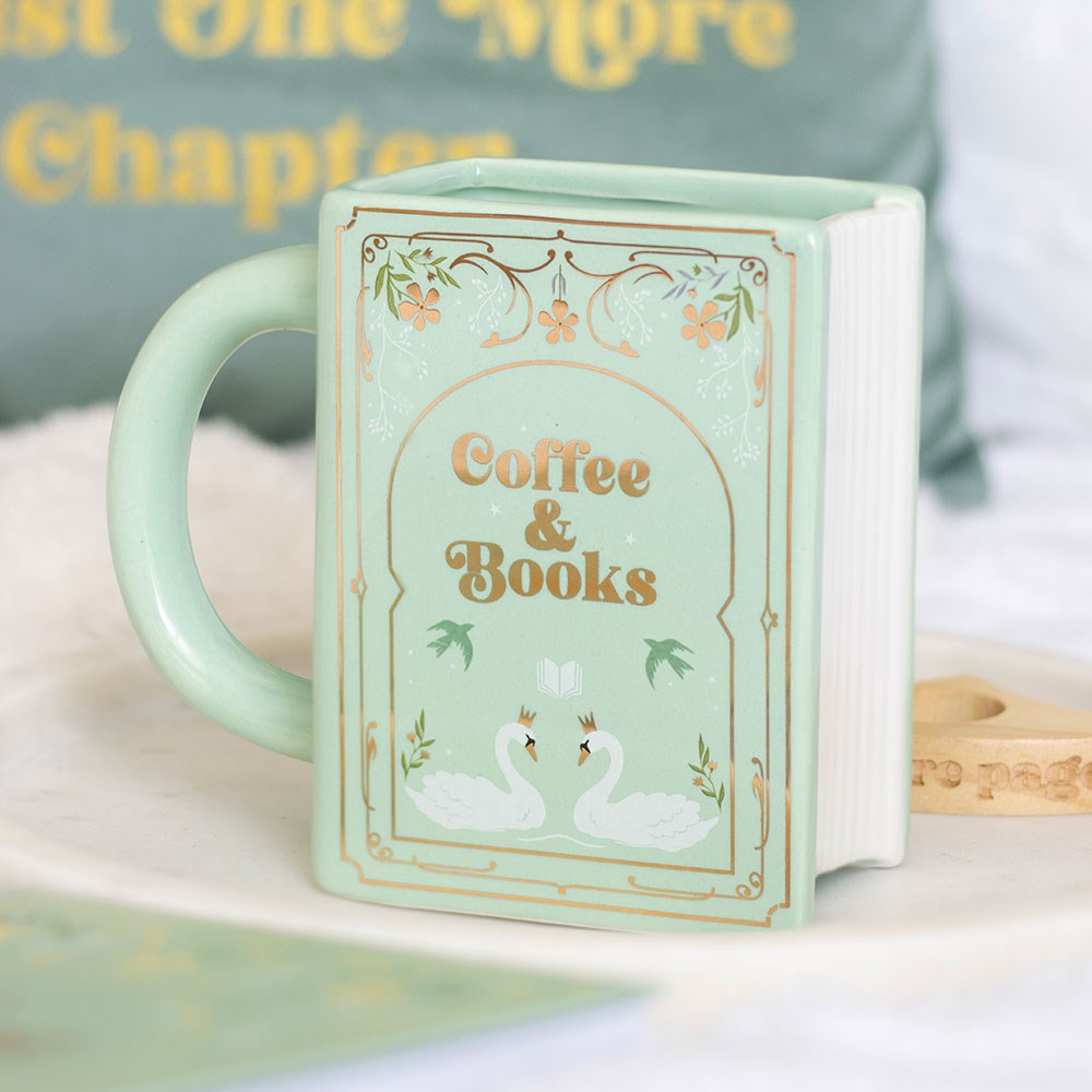 Taza Libro Coffee and Books Verde