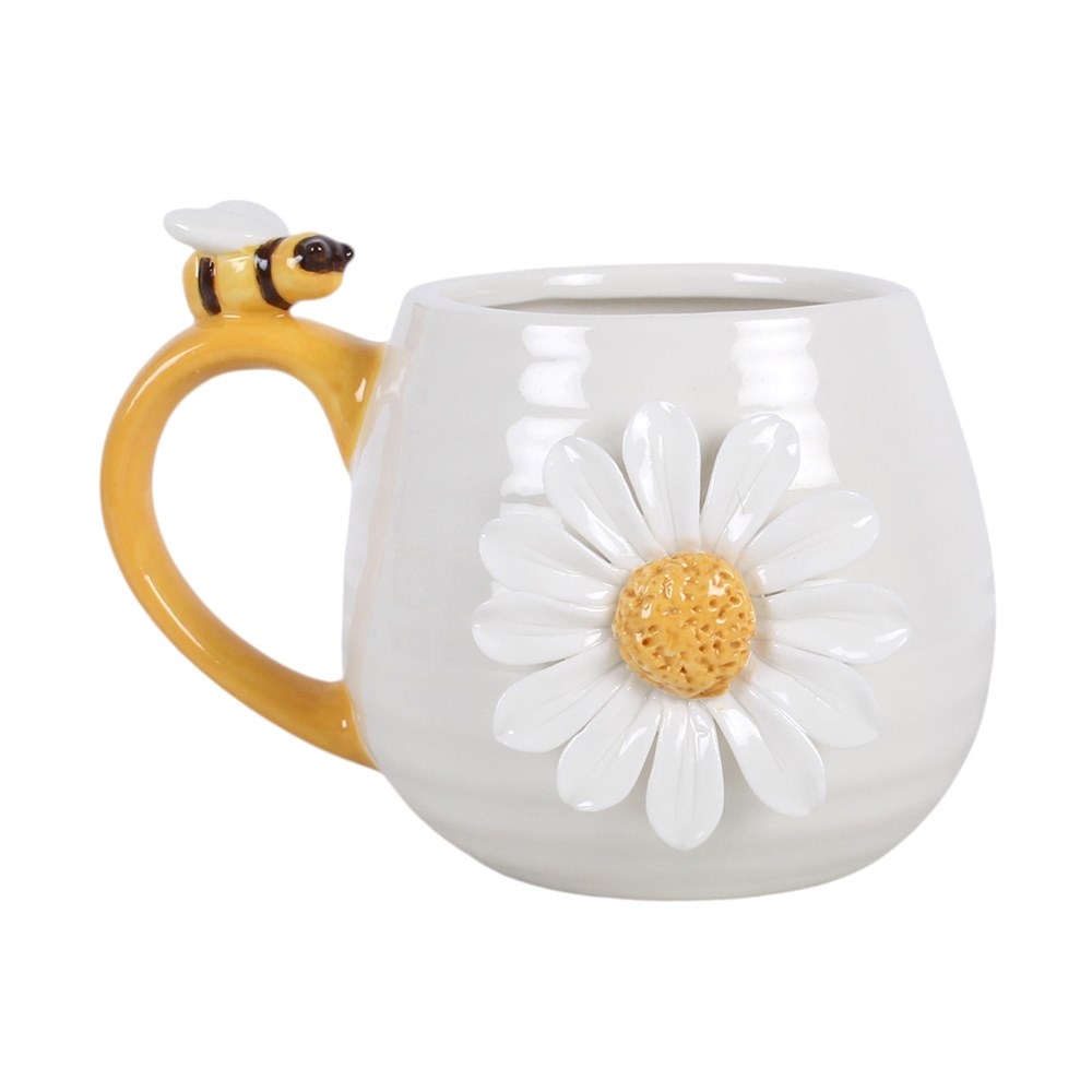 Taza Margaritas y Abeja 3D