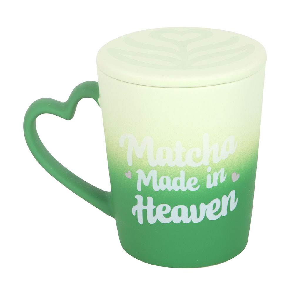 Taza Matcha con tapa posavasos