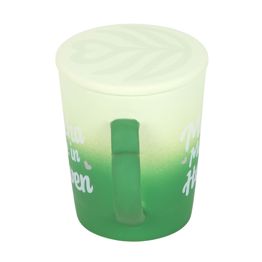 Taza Matcha con tapa posavasos