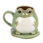 Taza Rana con Platito Nenúfar