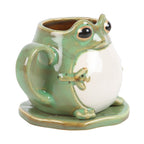 Taza Rana con Platito Nenúfar