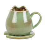Taza Rana con Platito Nenúfar