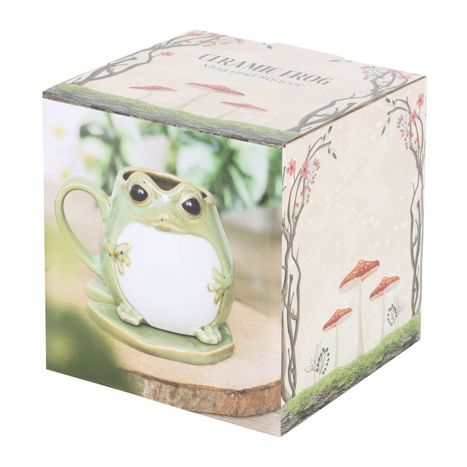 Taza Rana con Platito Nenúfar