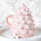 Taza con tapa Árbol de Navidad rosa AMI HOME