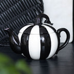 Tetera Calabaza a Rayas Blanco y Negro