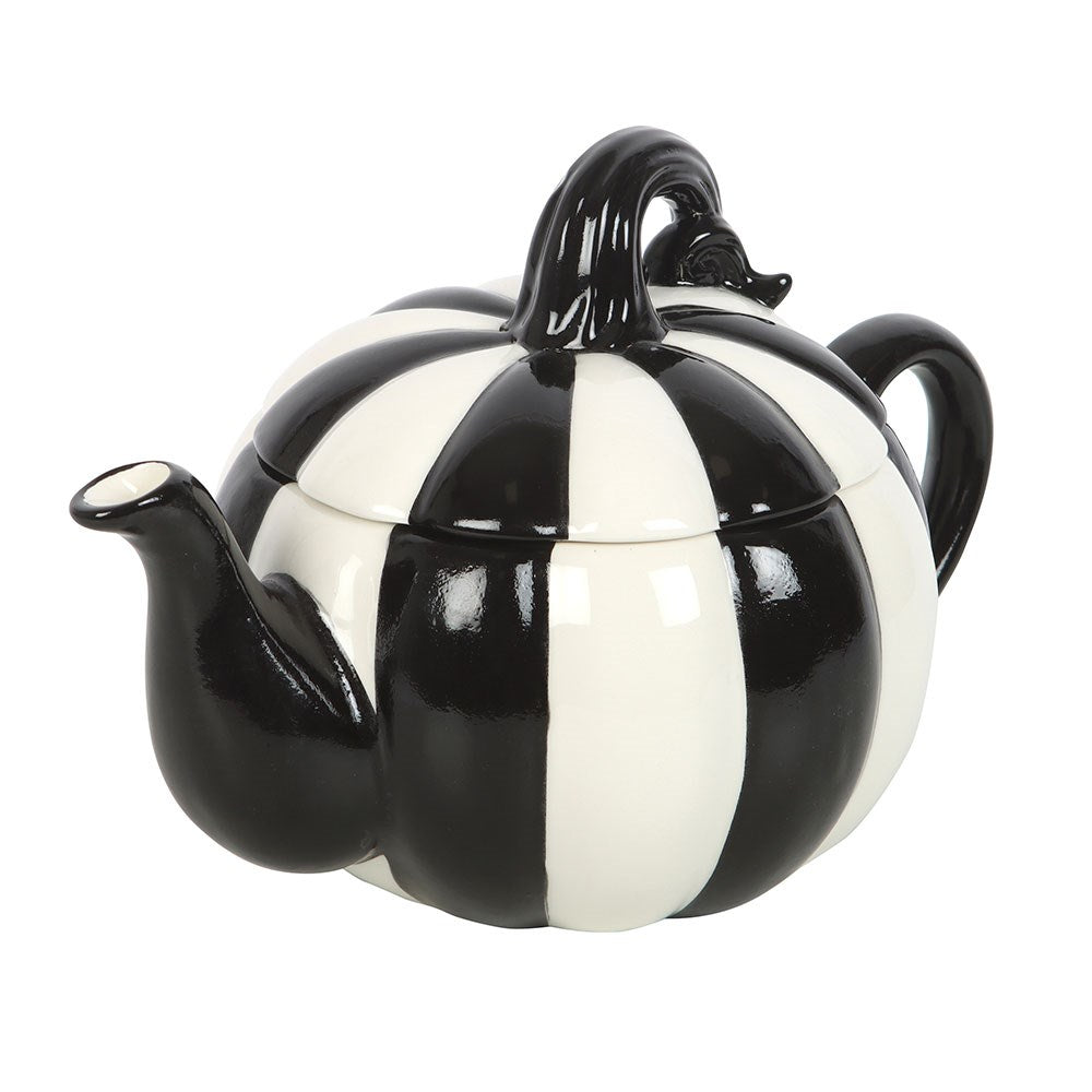 Tetera Calabaza a Rayas Blanco y Negro