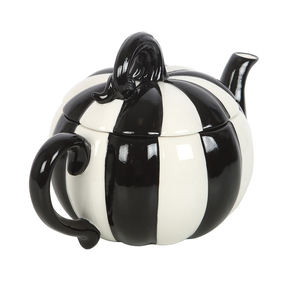 Tetera Calabaza a Rayas Blanco y Negro