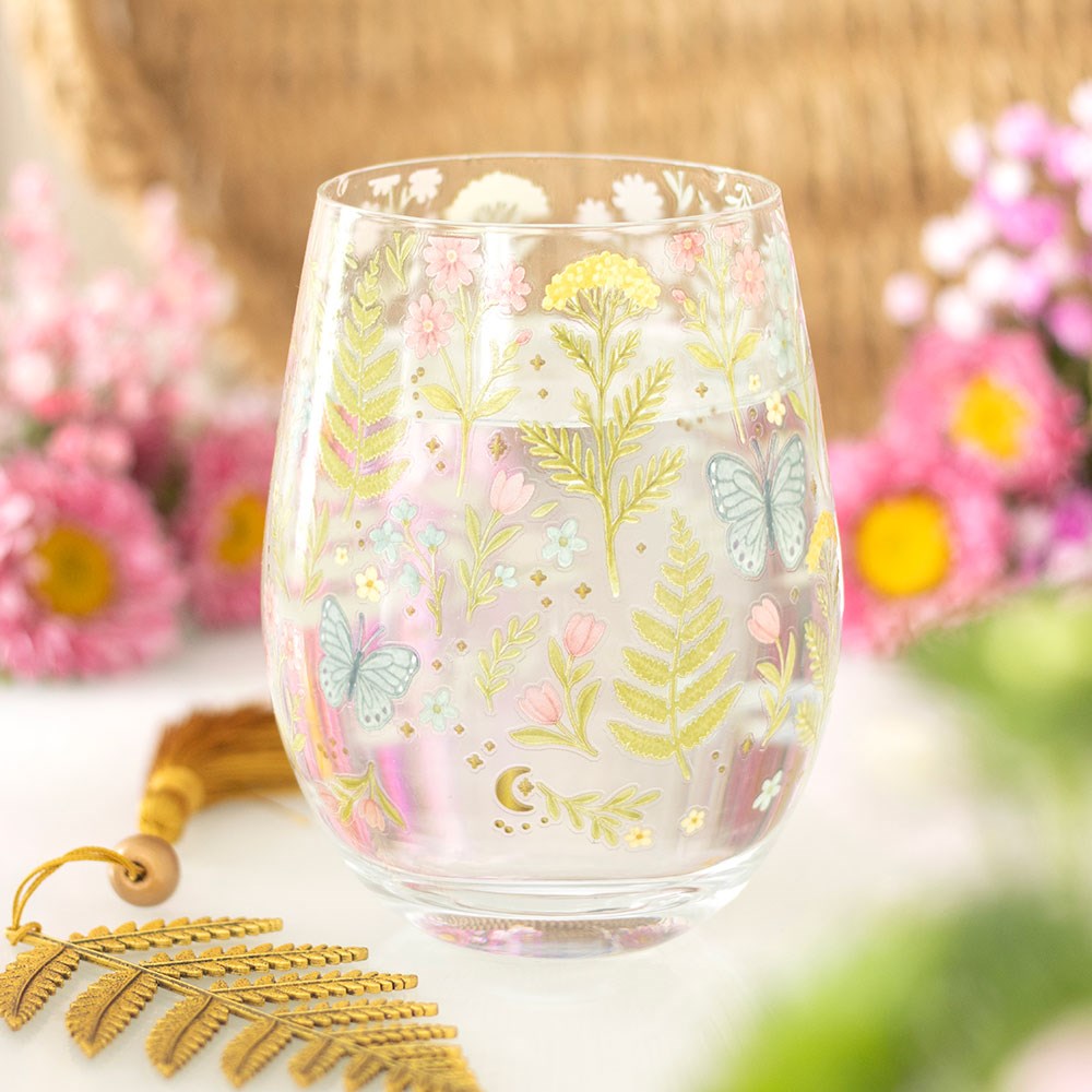 Vaso Flores y Mariposa