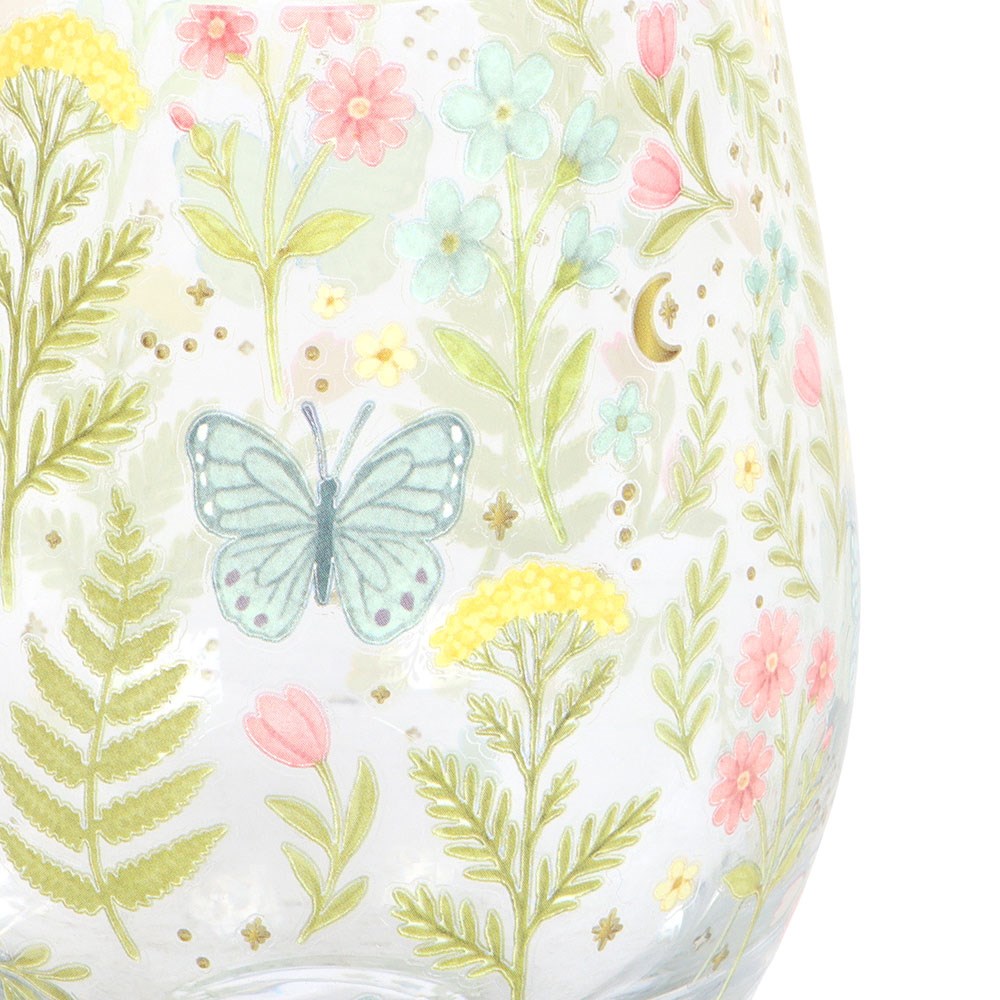 Vaso Flores y Mariposa