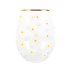 Vaso Margaritas con Borde Dorado