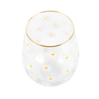Vaso Margaritas con Borde Dorado