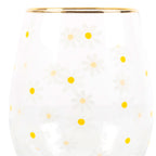 Vaso Margaritas con Borde Dorado